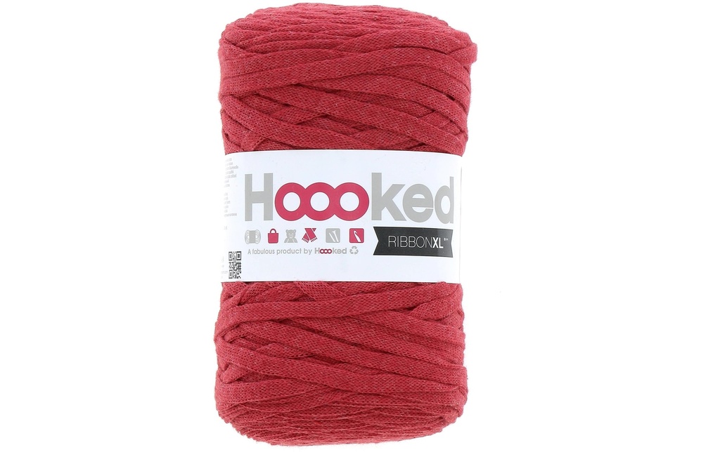 Hoooked Laine Ruban XL 250 g, Rouge