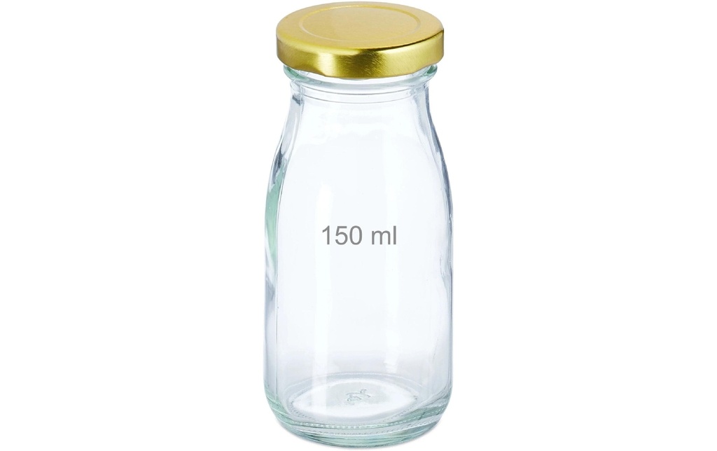 relaxdays Bouteilles pour conserves 150 ml, 24 pièces