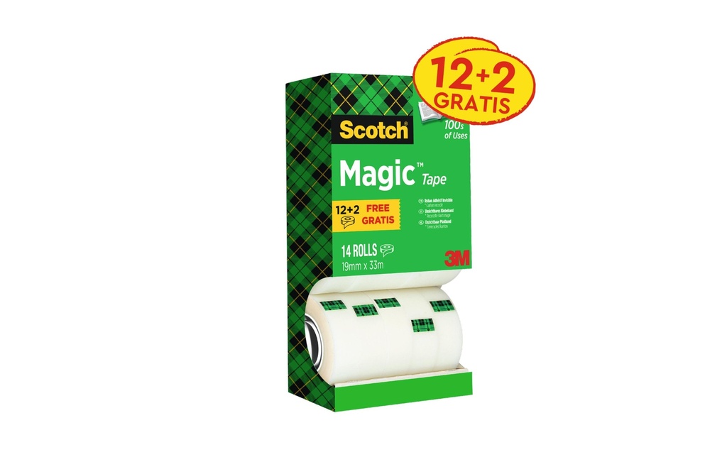 SCOTCH Magic Tape 810/19x33 Prof-pqt (14 pces)
