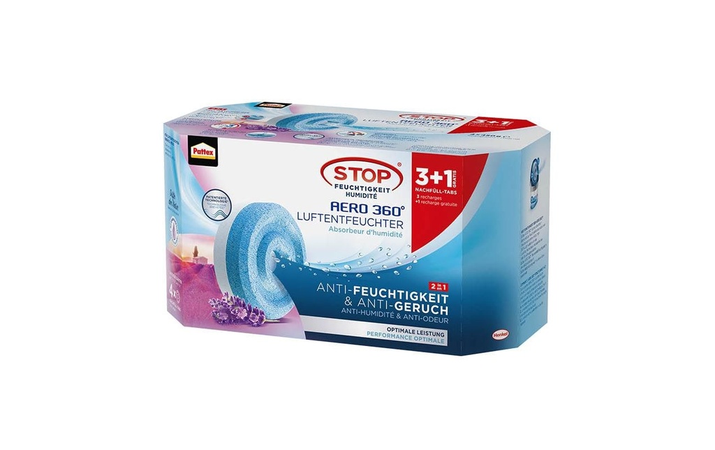 Pattex Recharges Aero 360° lavande, 4 x 450 g