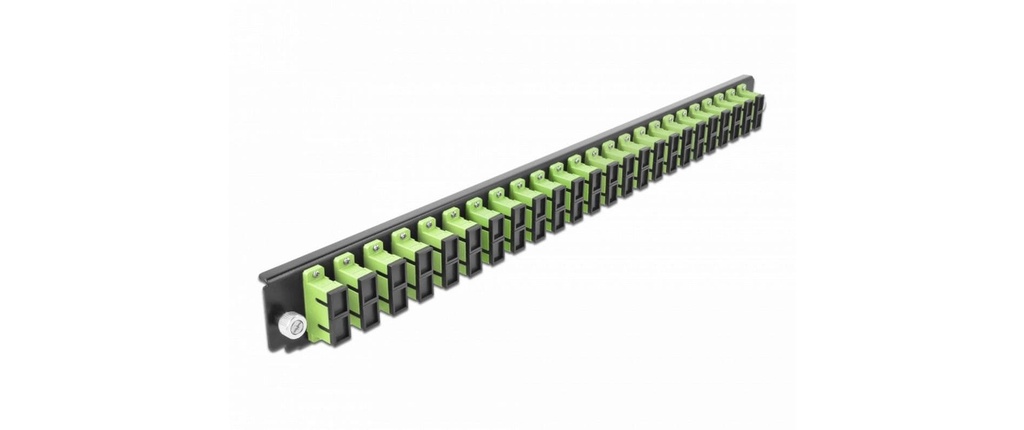 Delock Plaque de distribution Panneau avant 24 Port SC Duplex OM5 MM vert citron