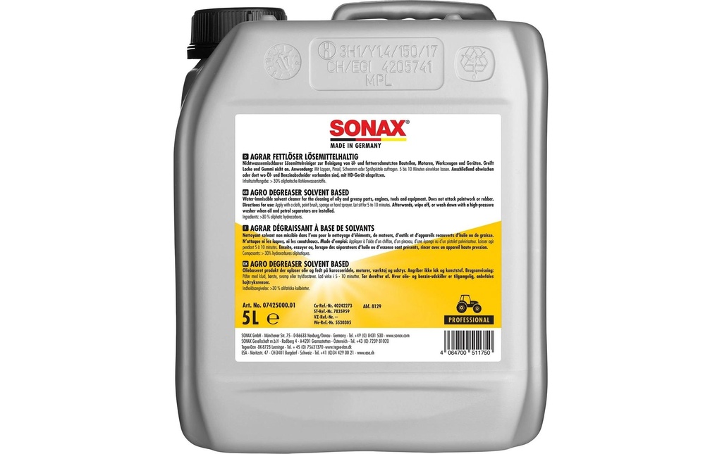 Sonax Dégraissant agricole alcalin 5000 ml