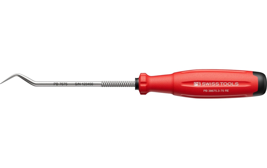 PB Swiss Tools PickTool 38675.3-75 RE Coude SwissGrip Evo Rouge