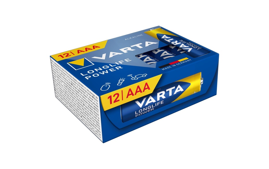 Varta Pile Longlife Power AAA CUBE12 , 12 Pièce/s