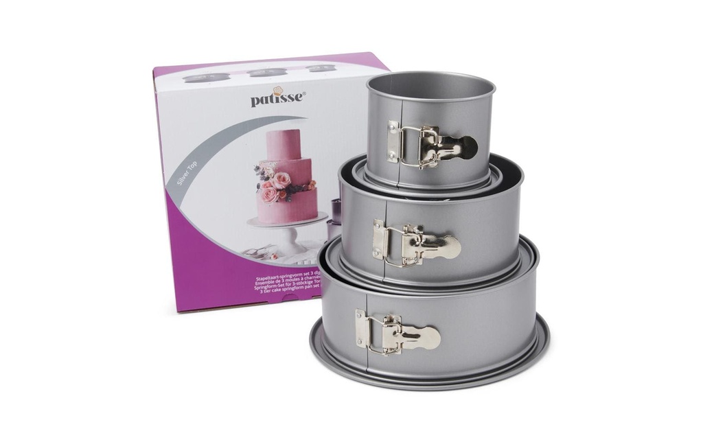 Patisse Set de moules démontables Silver-Top 3 pièces