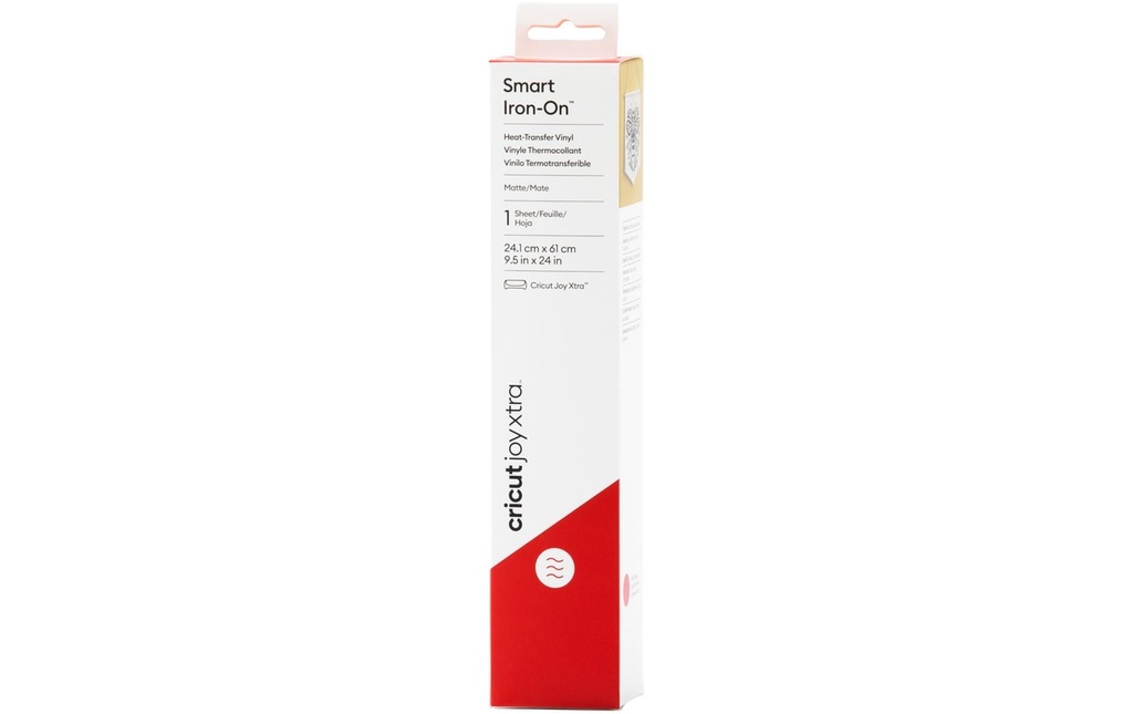Cricut Film thermocollant Joy Xtra Smart 24,1 x 61 cm, Rouge