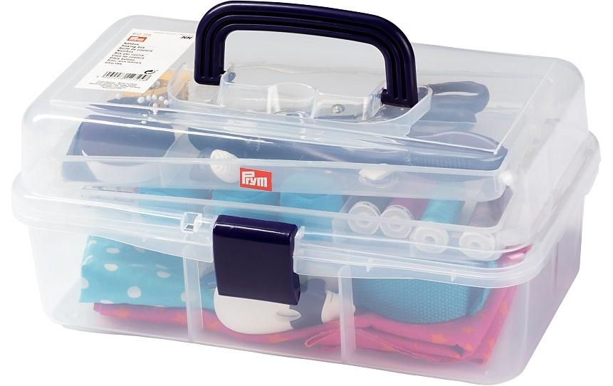 Prym Boîte de rangement Boîte à couture, Transparent