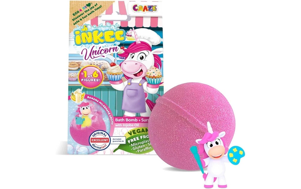 Craze Bombe de bain Inkee Surprise Unicorn Professions 2 Pièce/s