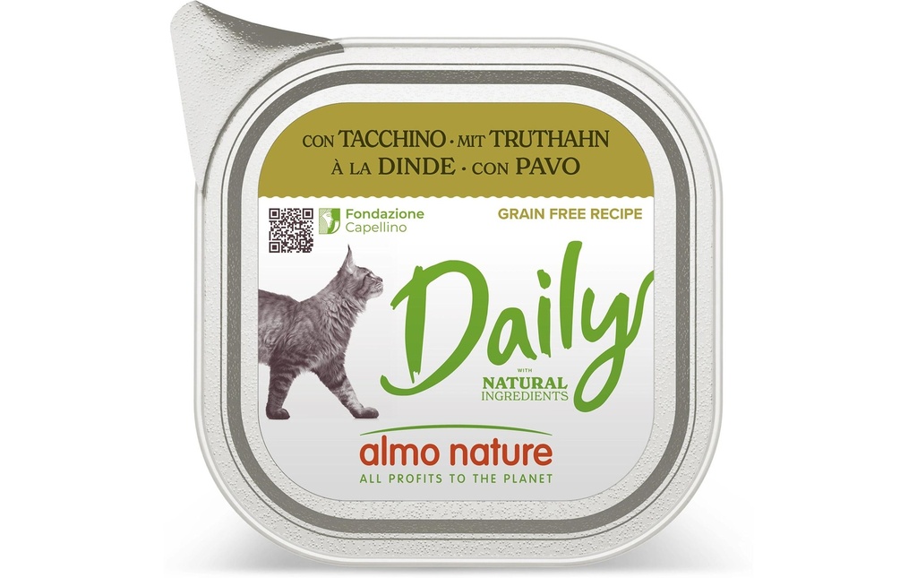 Almo Nature Alimentation humide Daily avec de la dinde 100g