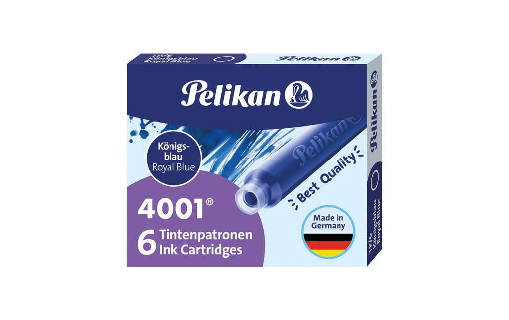 PELIKAN Cartouches 4001 bleu-royal 6pc (6 pces)