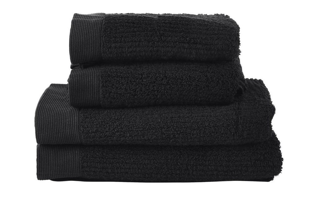 Zone Denmark Set de linge éponge Classic 50 x 100 cm ; 70 x 140 cm, noir