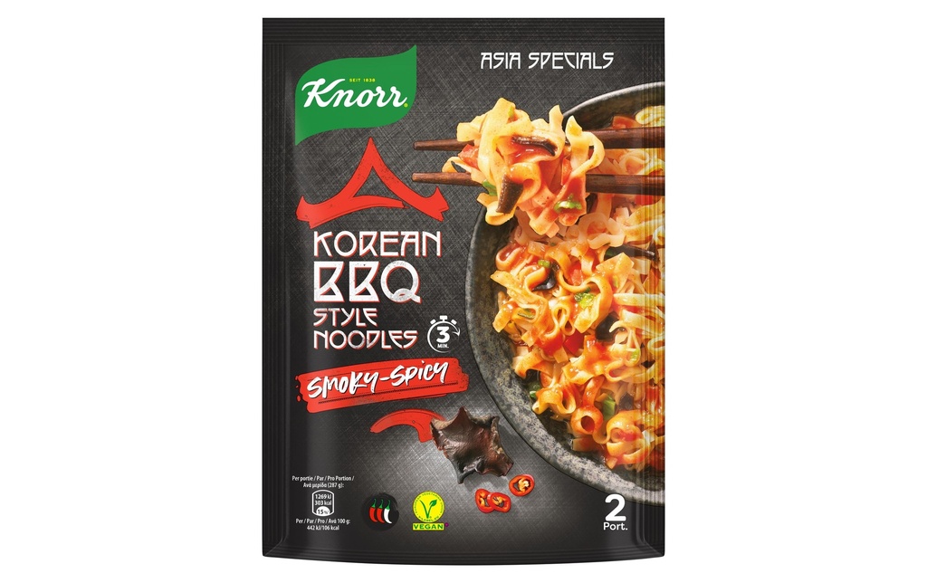 Knorr Plat préparé Asia Specials Korean BBQ Noodles 2 portions