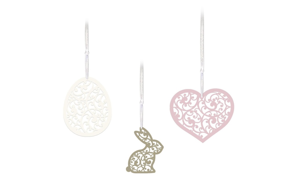 URSUS Kit de bricolage pour Pâques Shabby 6 feuilles en 6 couleurs, 45 pièces laser