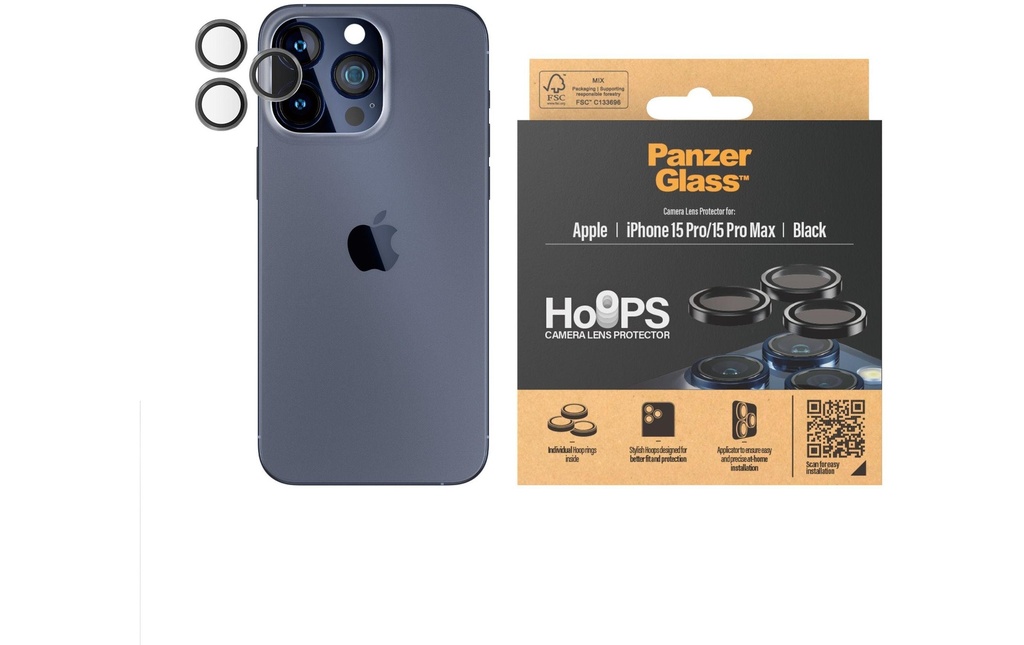 Panzerglass Lens Protector Rings HOOPS Apple iPhone 15 Pro / 15 Pro Max