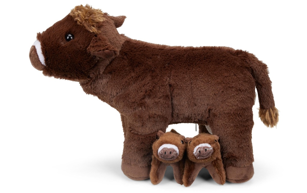 Mamanimals Animal en peluche Maman vache & bébés