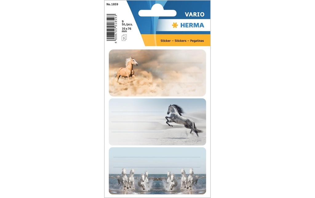 Herma Stickers Étiquettes scolaires Chevaux