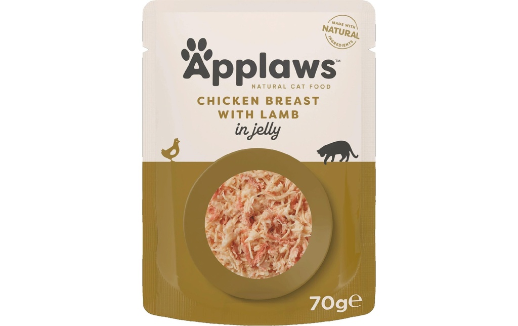 Applaws Alimentation humide Poulet et agneau en gelée 70 g