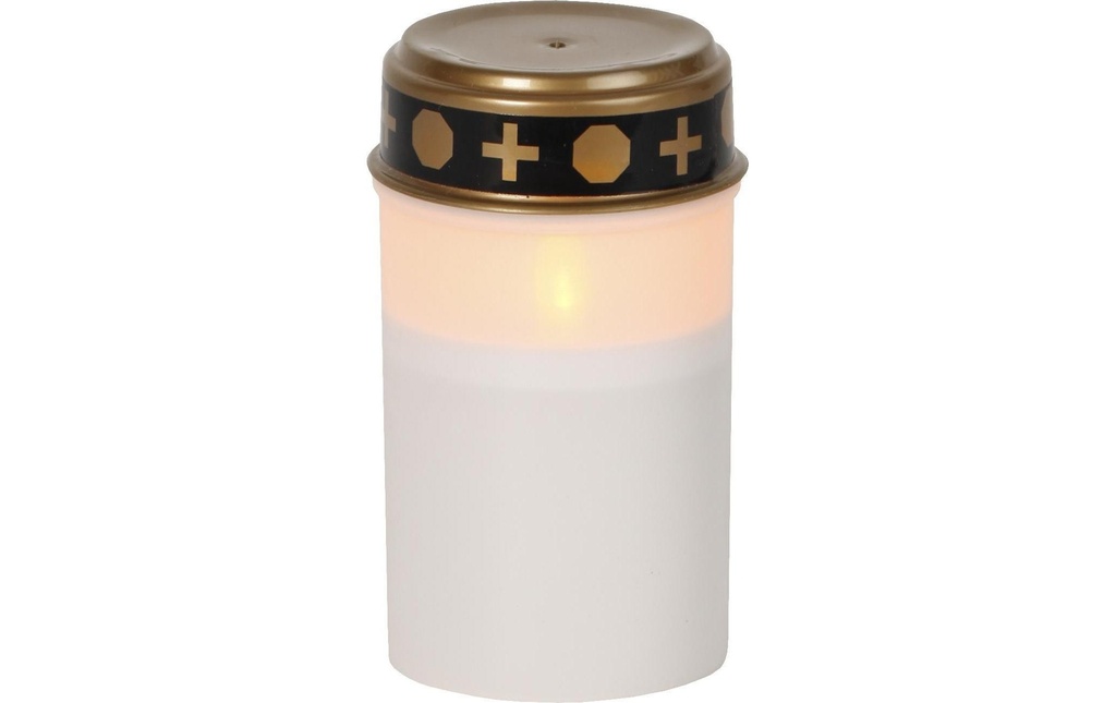 Star Trading Bougie funéraire LED Serene Ø 7 x 12 cm, Blanc
