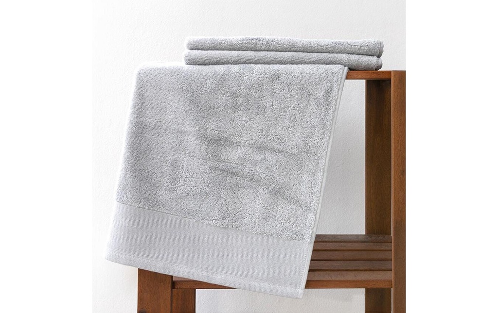 Jean & Len Serviette de douche 70 x 140 cm, Gris clair