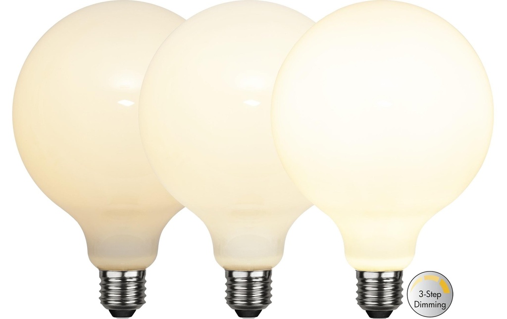 Star Trading Sources lumineuses LED, E27 G125 Filament opaque RA90 3-step