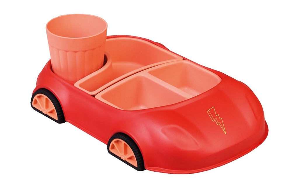 BioLoco Service de table pour enfants Car red lightning