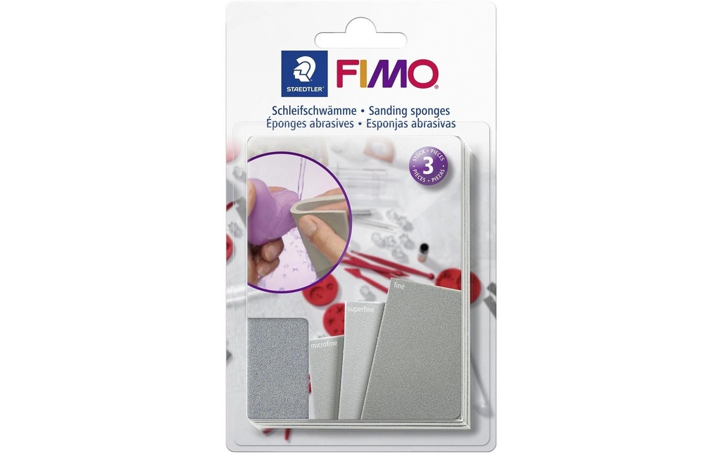 Fimo Outil de modélisme Eponge abrasive 3 pièces