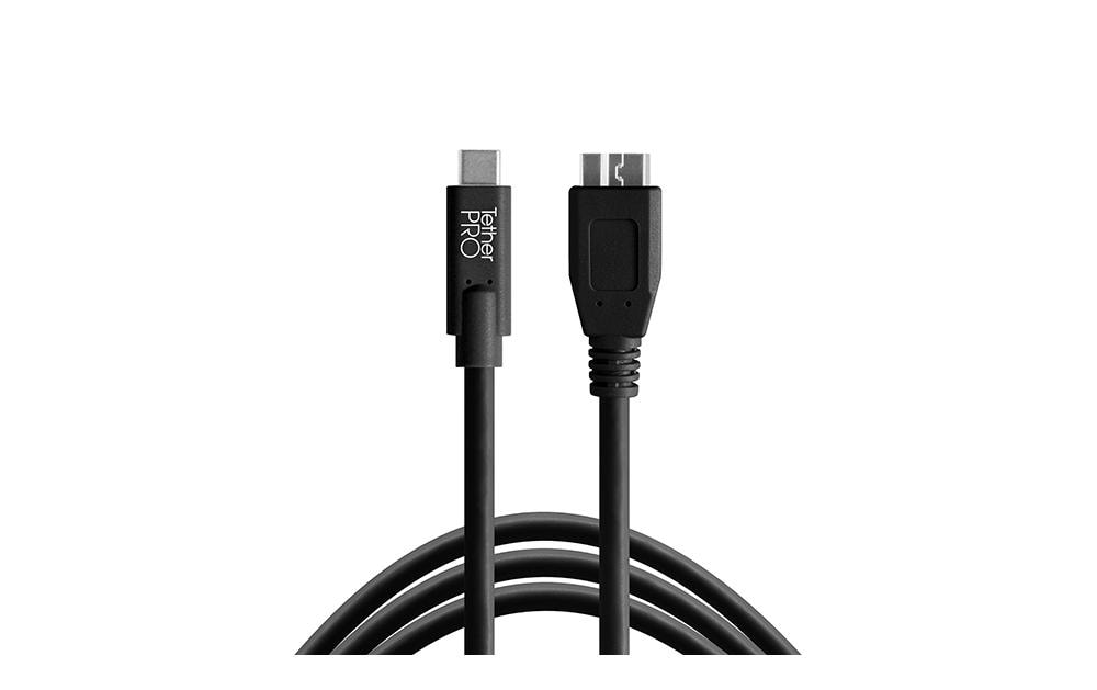 Tether Tools Câble TetherPro USB-C vers 3.0 Micro-B, 4.6 m Noir
