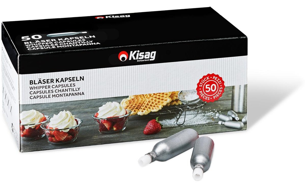 Kisag Capsules pour souffleurs de crème 50 pièces