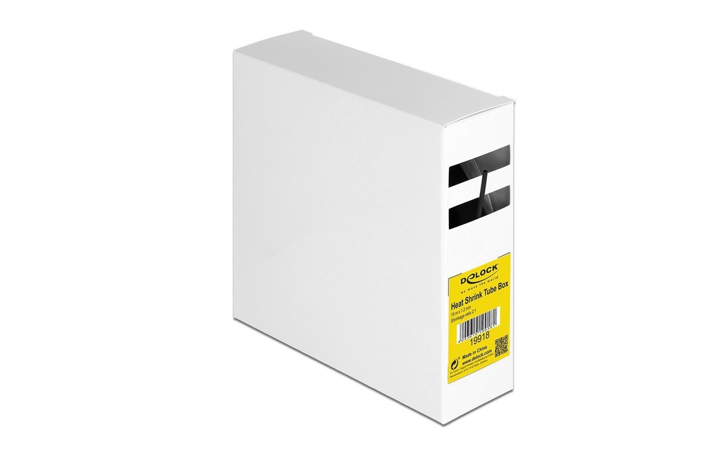 Delock Gaine thermorétractable 15 m x 1.2 mm Noir
