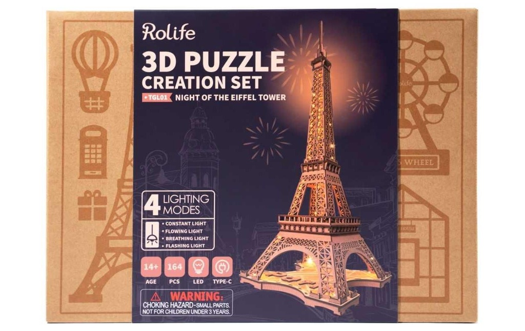 Rolife Kits de montage Night Of The Eiffeltower