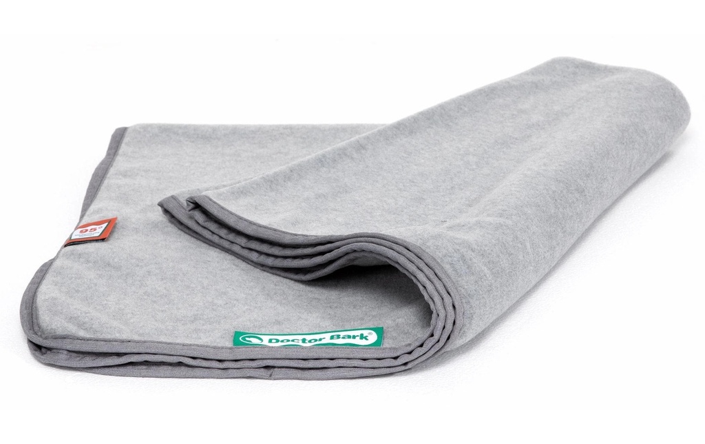 Doctor Bark Couverture pour chien Fleece XL Gris clair, 140 x 100 cm