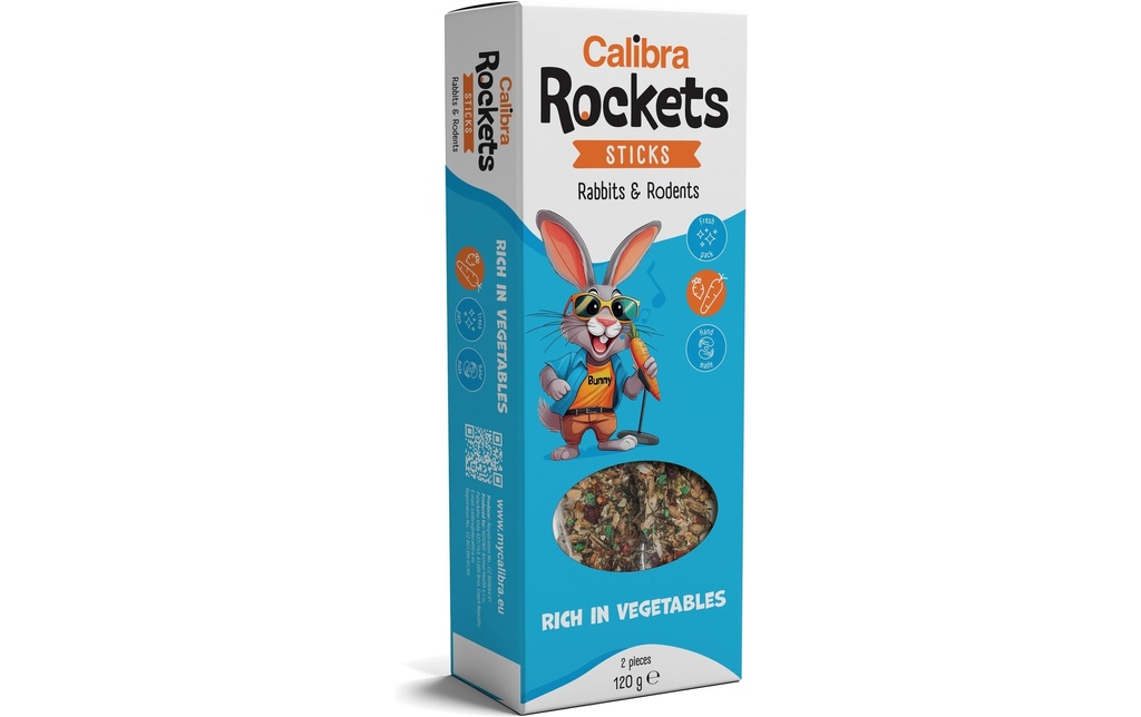 Calibra Collation Bâtonnets de fruits sauvages Lapin et rongeur 2 pièces