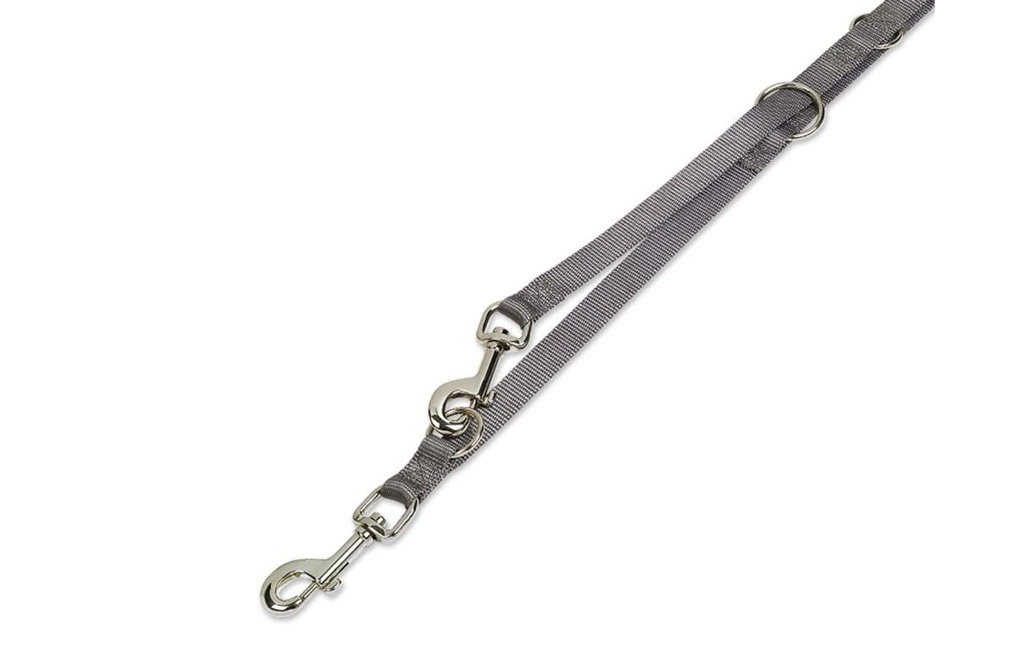 Nobby Laisse de chien Classic M, 2 m, 20 mm, gris souris