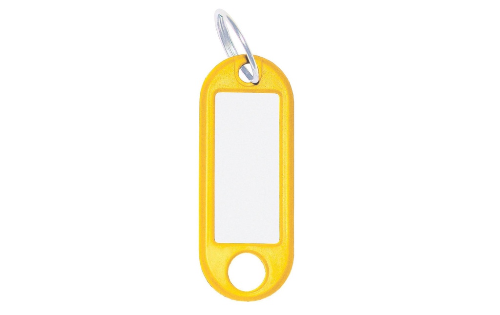 WEDO Porte-clés 18 mm avec bague, jaune, 100 pièces
