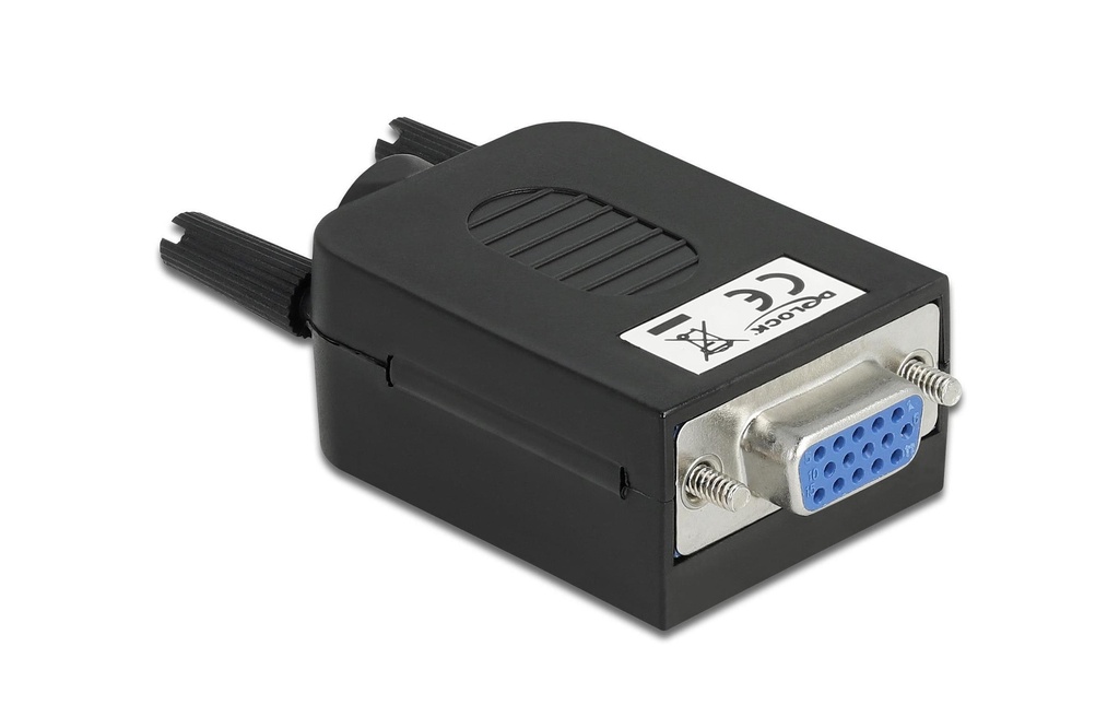Delock Adaptateur Bornier VGA 10 broches Prise de courant avec boîtier