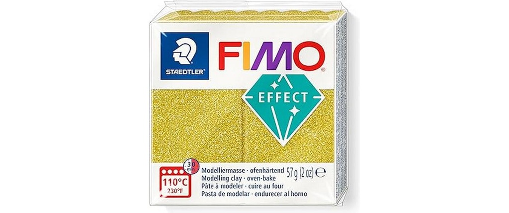 Fimo Matière à modeler Soft Paillettes or