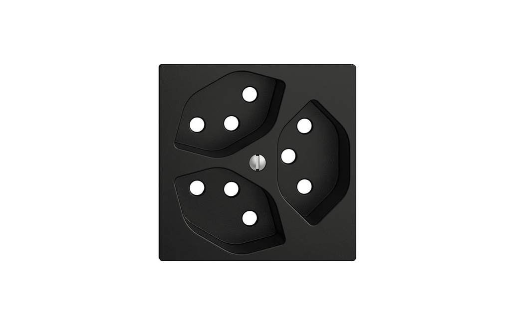 Feller EDIZIOdue Set de couverture 3x T13, Noir