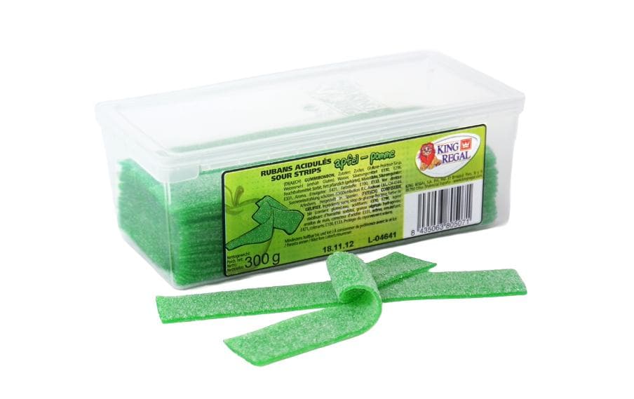 King Regal Bonbons gommeux Mini Sour Strips Pomme 300 g