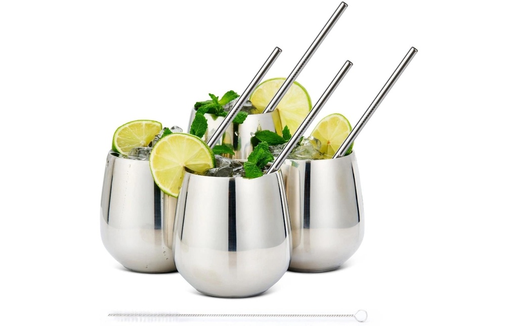 Oak & Steel Verre à cocktail 350 ml, 4 Pièce/s, Argenté