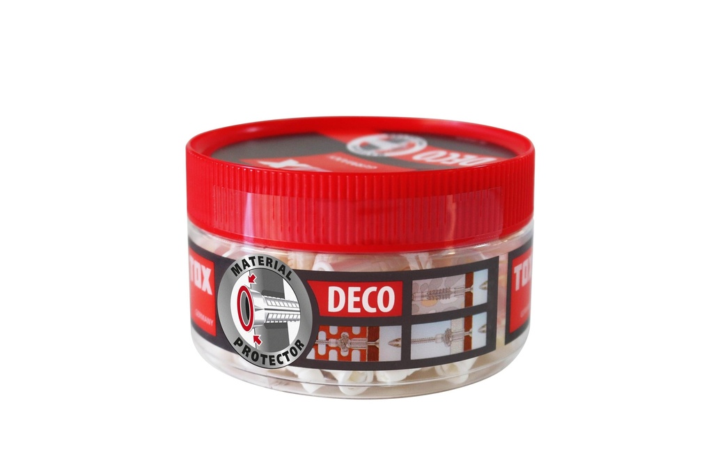 Tox-Dübel Chevilles à usage multiple Deco 6x41 mm, peut à 100 Pièce/s