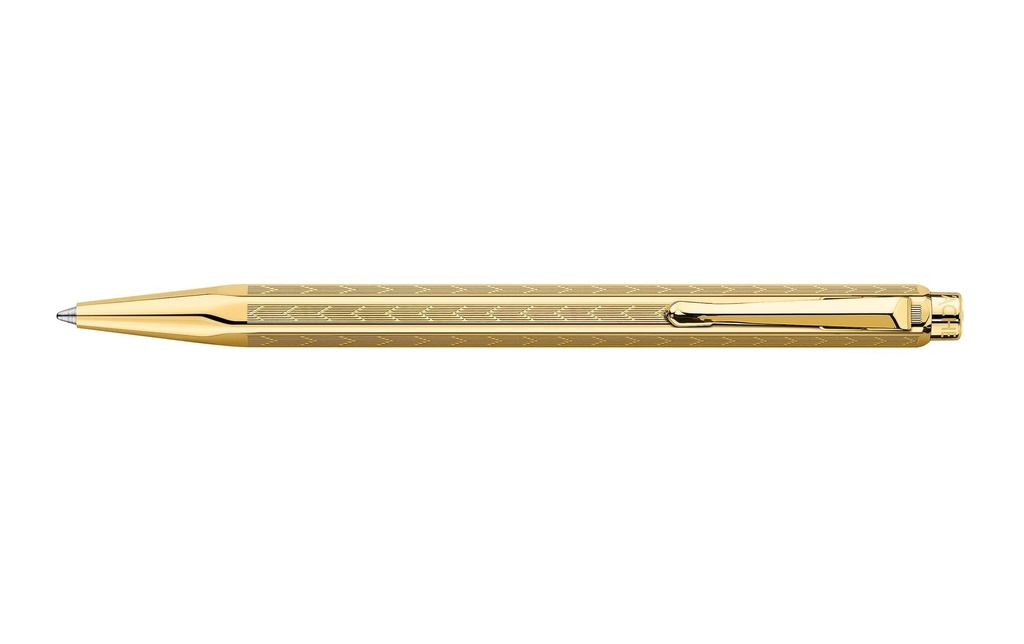 CARAN D'ACHE Stylo Ecridor Chevron doré