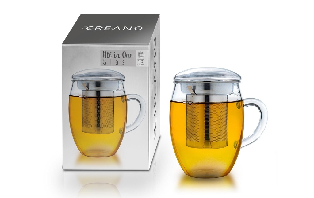 Creano Tasse à thé All-in-One 400 ml, 1 Pièce/s, Transparent