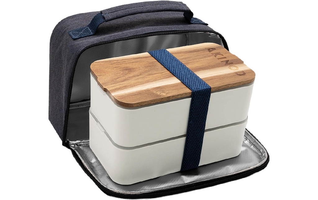 Akinod Bento et sac à lunch 11H58 Blanc