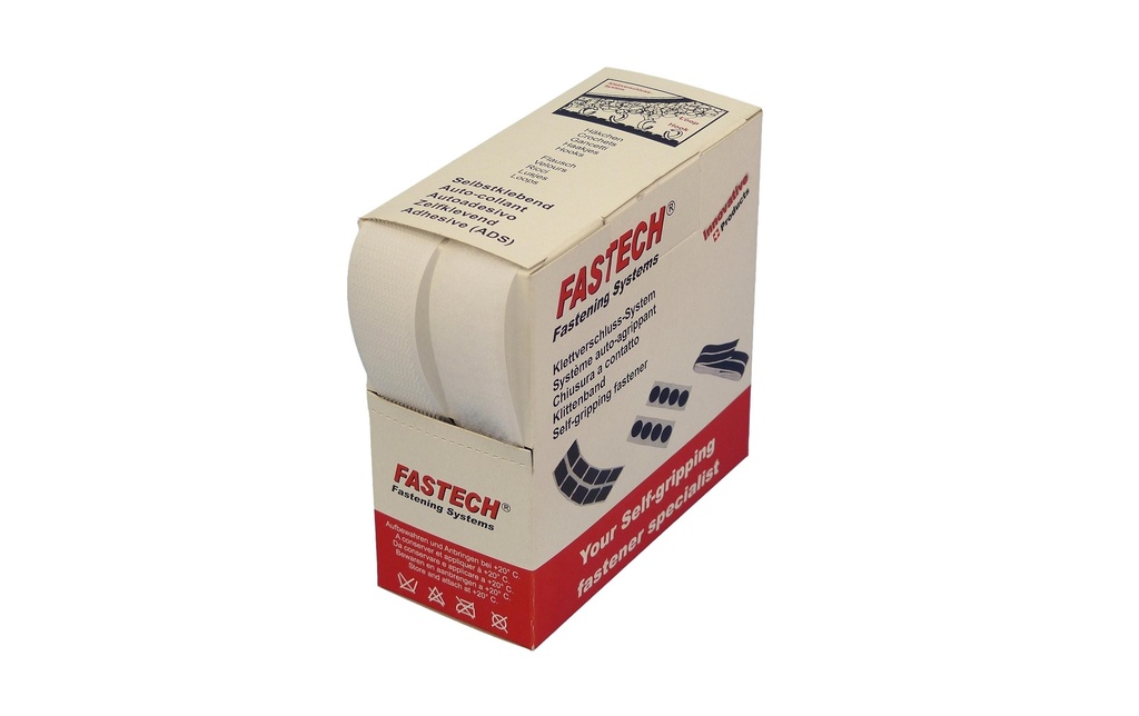 FASTECH Boîte de bande auto-agrippante Blanc