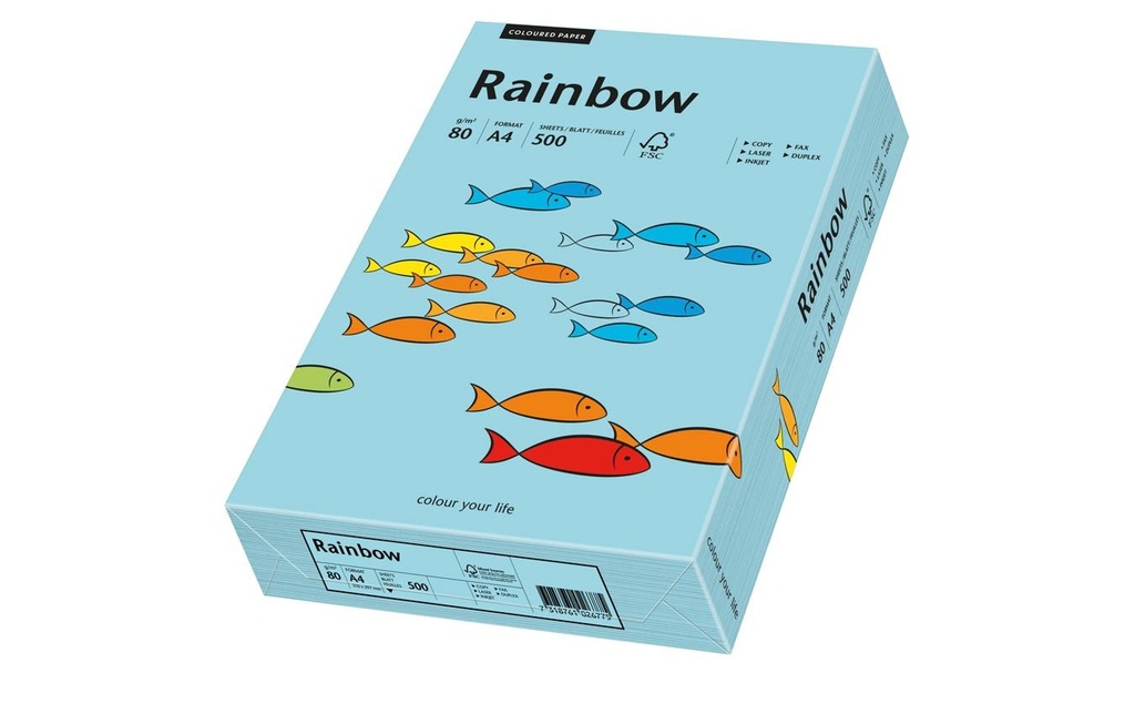RAINBOW Rainbow A4 80g bleu moyen (500 pces)