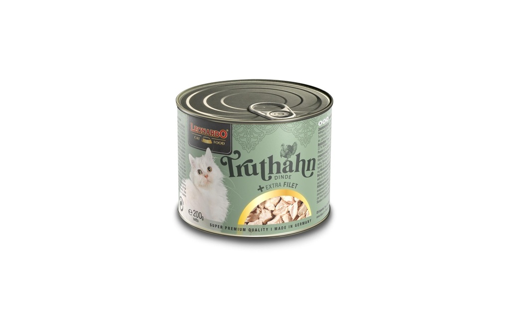 Leonardo Cat Food Alimentation humide Dinde   filet supplémentaire 200 g