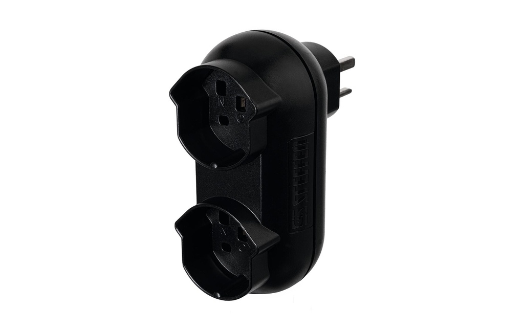 STEFFEN Connecteur multiple Strong 2x T25, Noir
