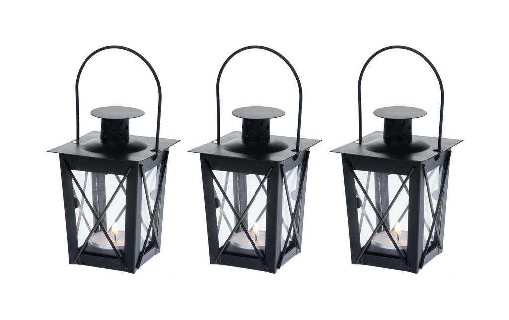 COCON Lanterne Mini, jeu de 3, Noir