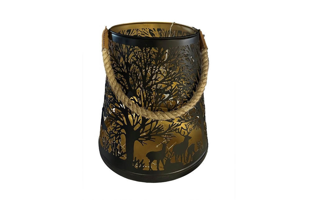 Dameco Lanterne Forest 31 cm, Doré/Noir