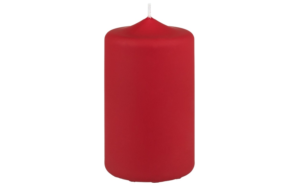 Herzog Kerzen AG Bougie cylindrique Velours 12 x 7 cm, Rouge mat
